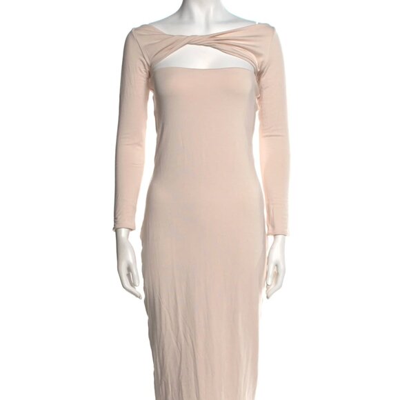 SER.O.YA Dresses & Skirts - SER.O.YA Bateau Neckline Midi Dress (Irene Peekaboo) Pastel Pink (Large)